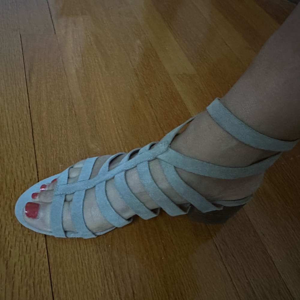 SARTO By Franco Sarto Light Blue Strappy Sandals